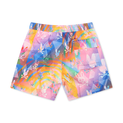 Psycho Bunny Milos Printed Swim Shorts - Ice Blue