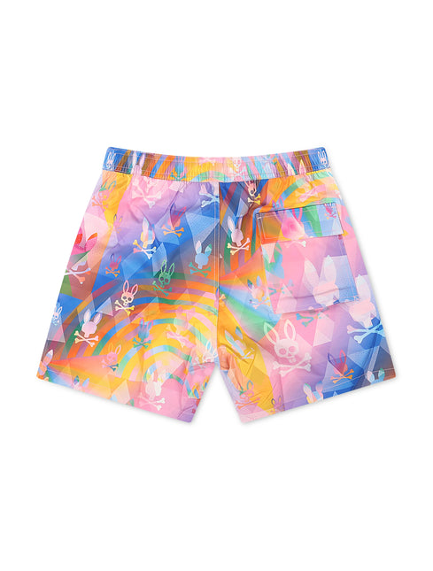 Psycho Bunny Milos Printed Swim Shorts - Ice Blue
