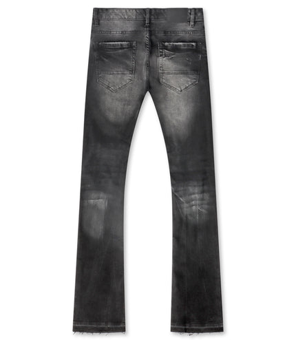 Jordan Craig Stacked Shredded Jeans - Black Shadow