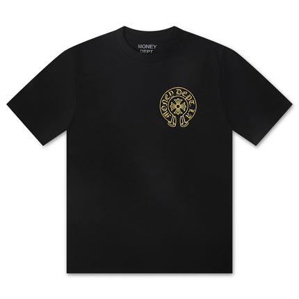 Money Dept. Vintage Old English Tee - Black/Gold