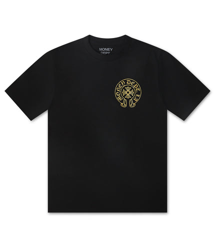 Money Dept. Vintage Old English Tee - Black/Gold