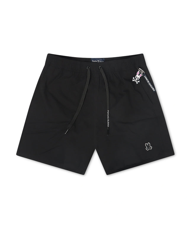 Psycho Bunny Samos Hydrochromic Printed Swim Shorts - Black