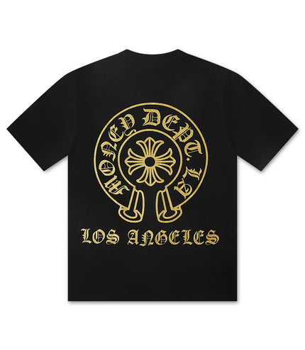 Money Dept. Vintage Old English Tee - Black/Gold