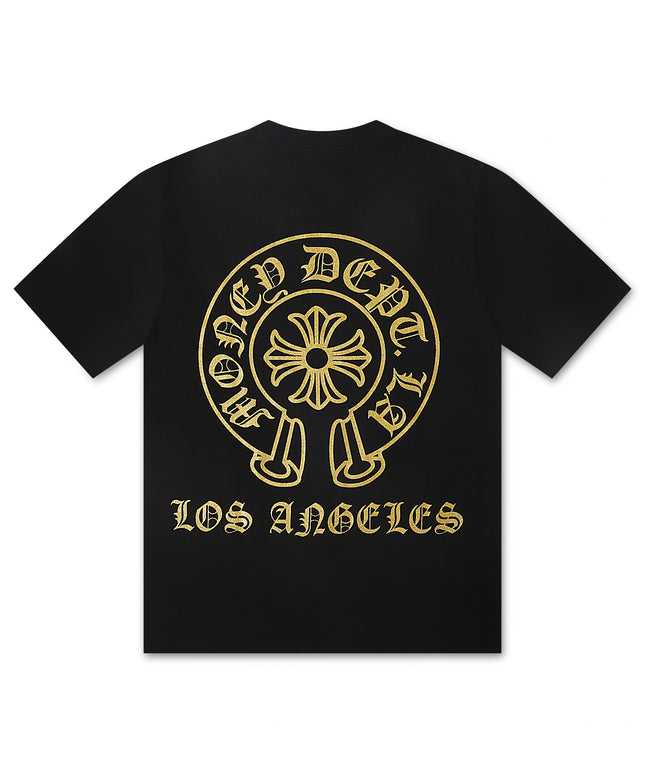 Money Dept. Vintage Old English Tee - Black/Gold