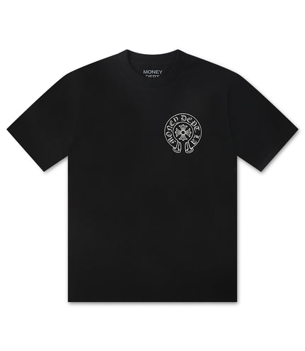 Money Dept. Vintage Old English Tee - Black/Silver