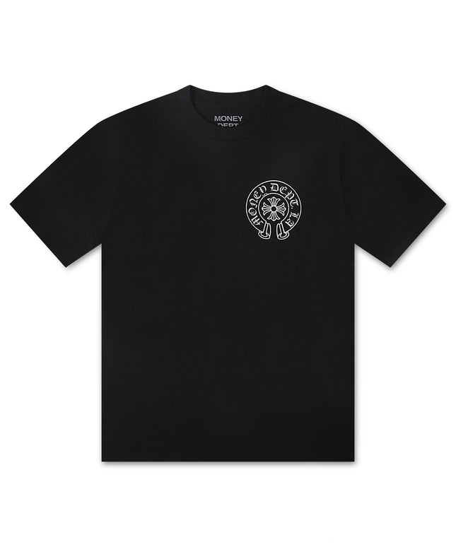 Money Dept. Vintage Old English Tee - Black/Silver