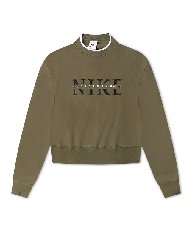 Nike Womens Phoenix Oversized Crewneck - Medium Olive