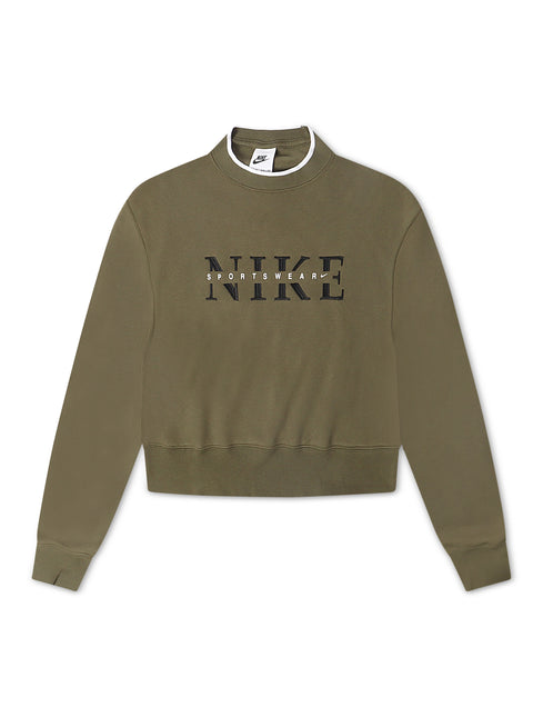 Nike Womens Phoenix Oversized Crewneck - Medium Olive