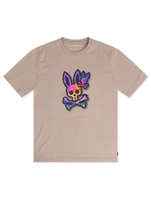 Psycho Bunny Randolph Graphic Tee - Stone