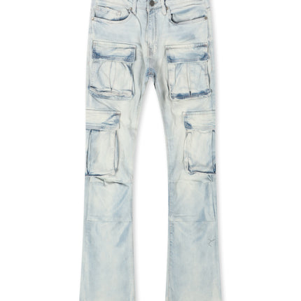 Jordan Craig Cargo Stacked Jean - Iced White