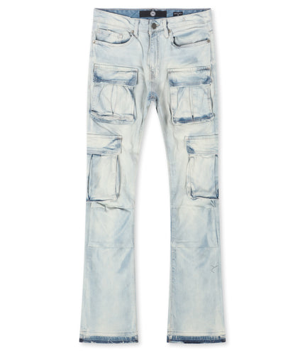 Jordan Craig Cargo Stacked Jean - Iced White