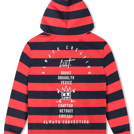Cult Of Individuality Pullover Novelty Hoodie - Rouge Red/Navy
