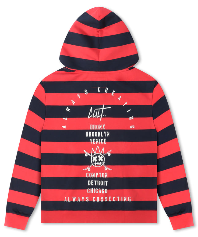 Cult Of Individuality Pullover Novelty Hoodie - Rouge Red/Navy