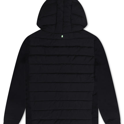 Psycho Bunny Mens Malcom Mixed Media Jacket - Black