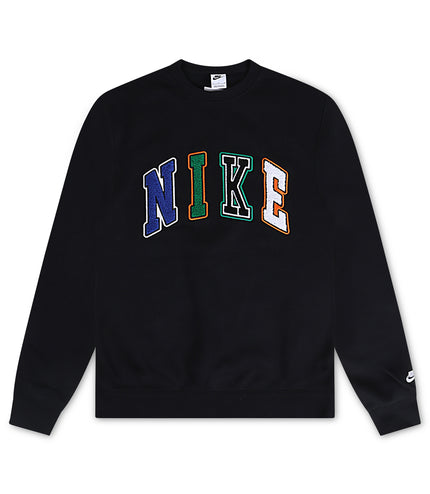 Nike Mens Club Crewneck - Black/White