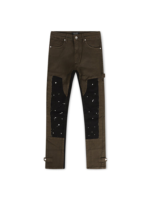 Elite Denim Kids Straight Leg Jeans - Olive