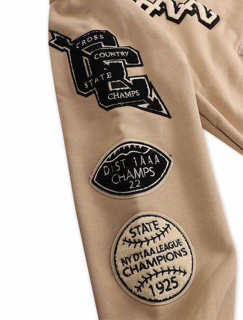 Jordan Craig Champs Pullover Varsity Hoodie - Vintage Khaki