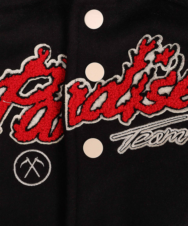 Chaqueta universitaria Jordan Craig Paradise para niños, color negro