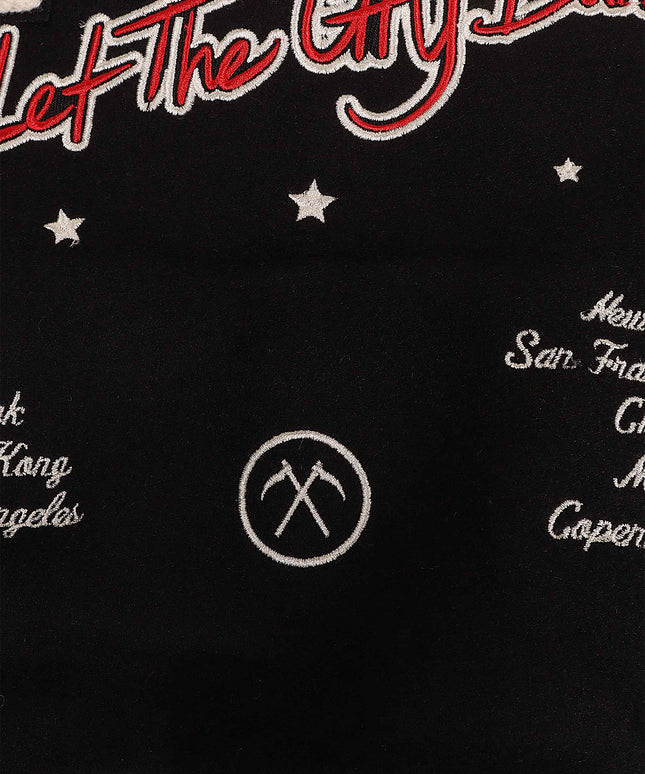 Jordan Craig Kids Paradise Varsity Jacket - Black