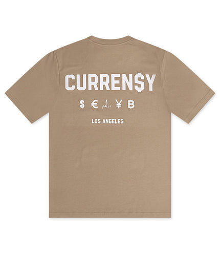 Curren$y Los Angeles Tee - Beige/White