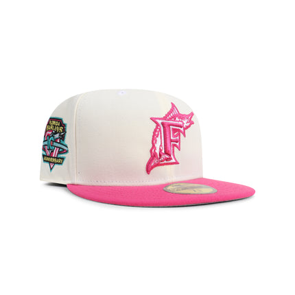 New Era 5950 Marlins "10th Anniversary" - Cream/Pink