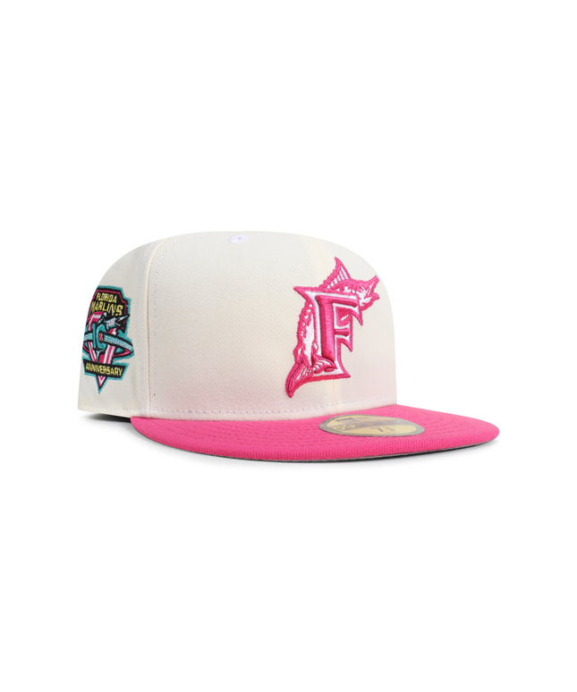 New Era 5950 Marlins "10th Anniversary" - Cream/Pink