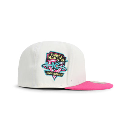 New Era 5950 Marlins "10th Anniversary" - Cream/Pink