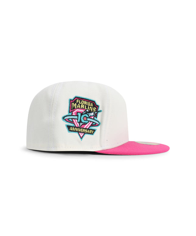 New Era 5950 Marlins "10th Anniversary" - Cream/Pink
