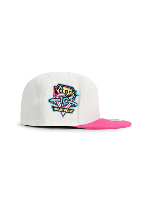 New Era 5950 Marlins "10th Anniversary" - Cream/Pink