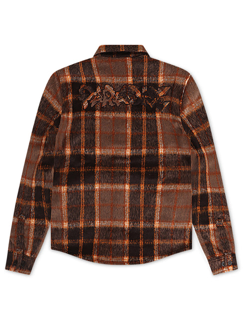 Jordan Craig Kids Graffiti Shirt Jacket - Brown