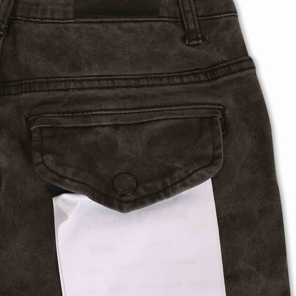 Vicious Denim Flare Stacked Fit Jeans - Black