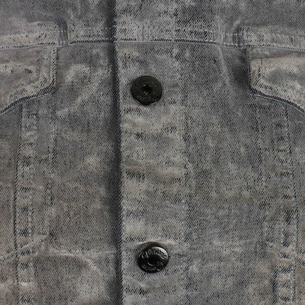 Vicious Denim Velvet Coated Denim Jacket - Grey