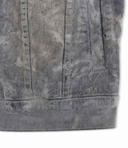 Vicious Denim Velvet Coated Denim Jacket - Grey