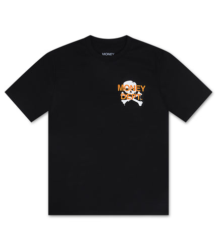 Money Dept. Skull Tee - Black/Orange