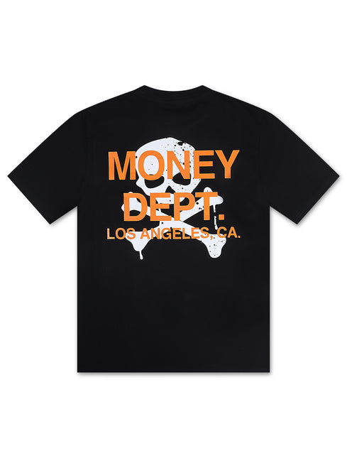 Money Dept. Skull Tee - Black/Orange