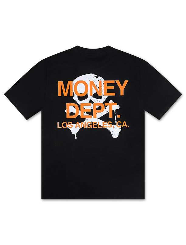 Money Dept. Skull Tee - Black/Orange