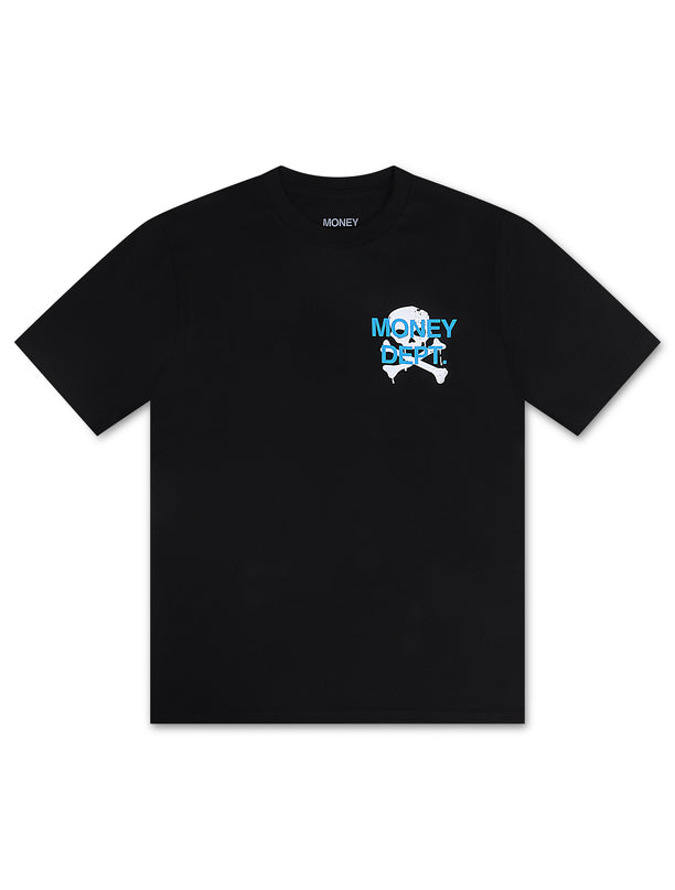 Money Dept. Skull Tee - Black/Blue