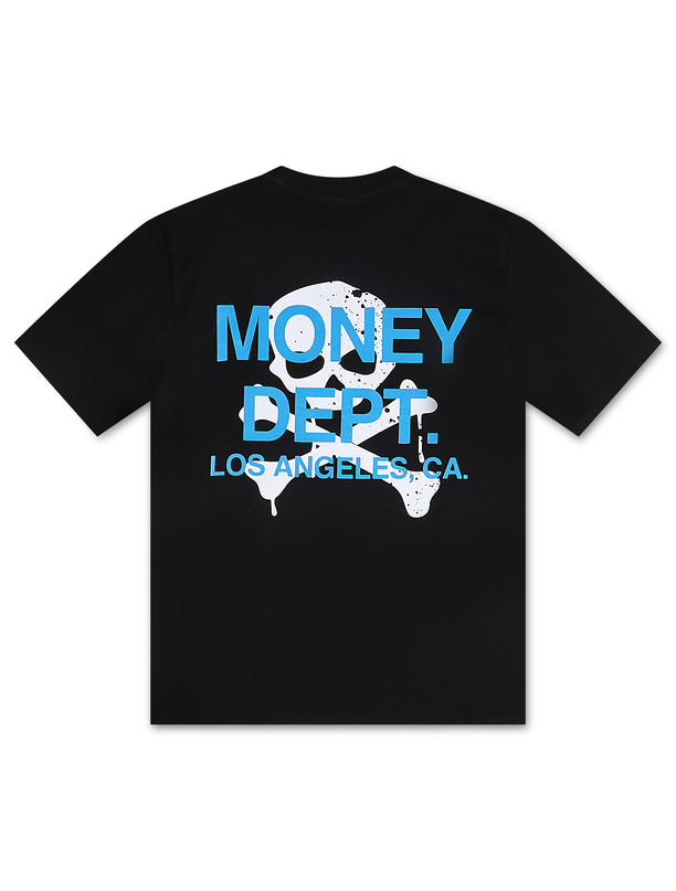 Money Dept. Skull Tee - Black/Blue