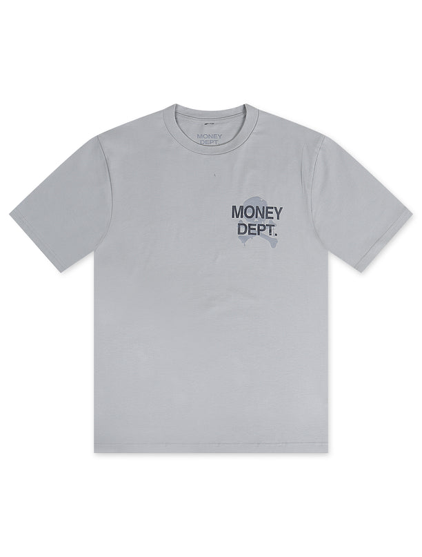 Money Dept. Skull Tee - Grey/Grey