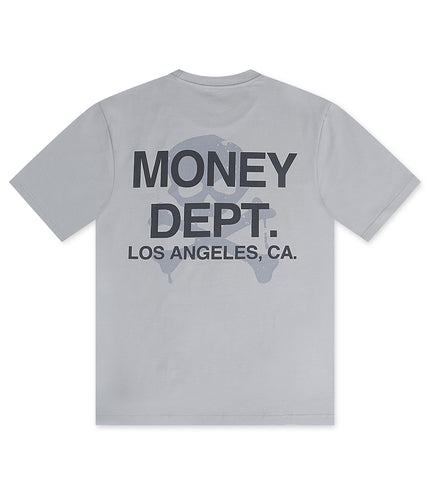 Money Dept. Skull Tee - Grey/Grey