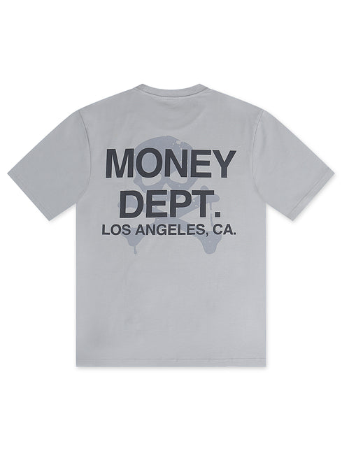 Money Dept. Skull Tee - Grey/Grey