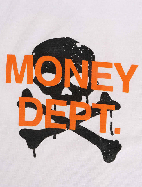 Money Dept. Skull Tee - White/Orange