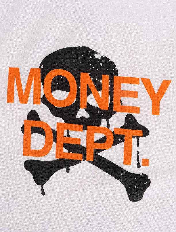 Money Dept. Skull Tee - White/Orange