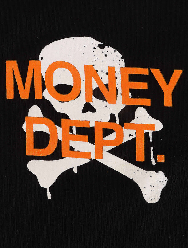 Money Dept. Skull Tee - Black/Orange