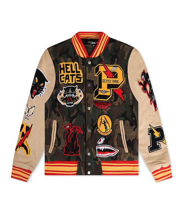 Jordan Craig Kids Hellcat Varsity Jacket Vintage Camo Denim