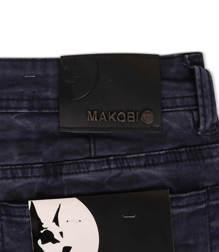 Makobi Bottom Berteli Cargo Slim Fit Pants - Navy