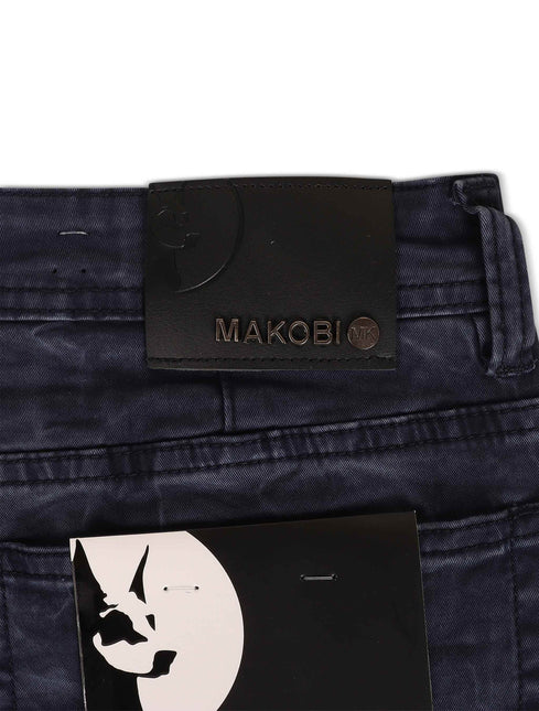 Makobi Bottom Berteli Cargo Slim Fit Pants - Navy