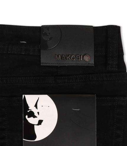 Makobi Bottom Berteli Cargo Slim Fit Pants - Black