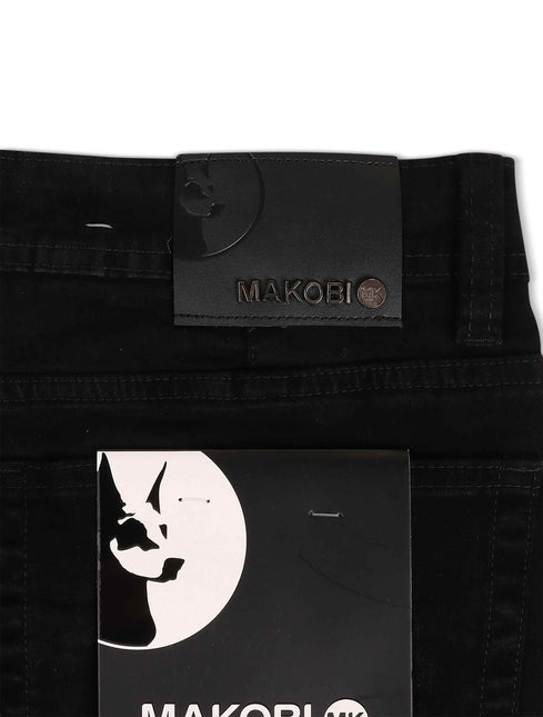 Makobi Bottom Berteli Cargo Slim Fit Pants - Black