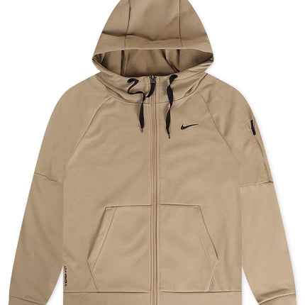 Nike Mens Therma Full Zip Fitness Top - Khaki - denim exchange